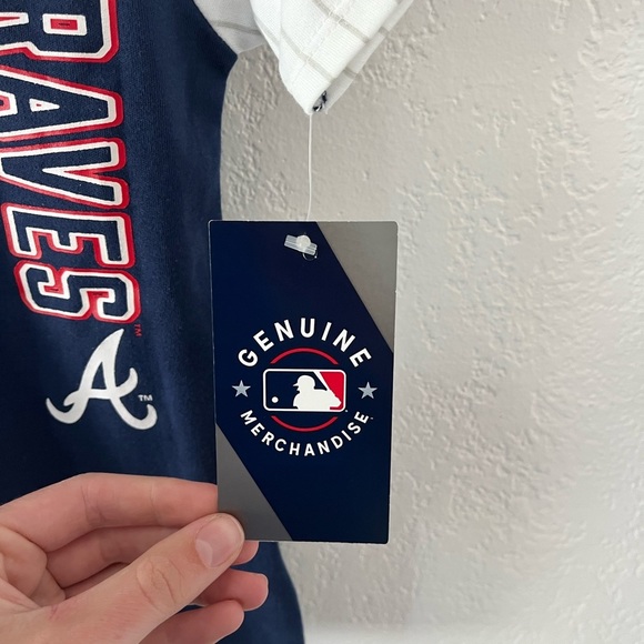 Atlanta Braves Boys Romper Authentic 12 months Baseball - Picture 4 of 6